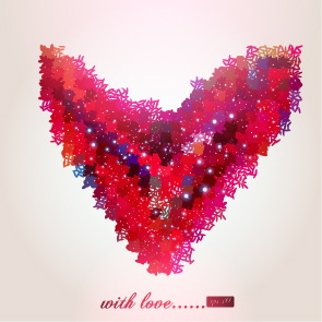 free vector Abstract heart-shaped pattern vector